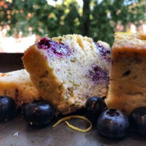 Zucchini Blueberry Almond Loaf